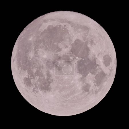 Foto de La luna llena en el espacio oscuro - Imagen libre de derechos