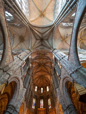 Photo for A vertical shot of the interior of the beautiful Catedral de Avila in Avila, Spain - Royalty Free Image