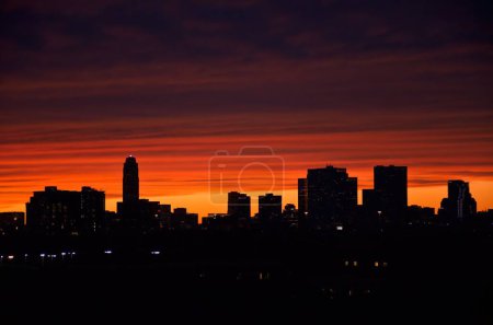 Foto de El horizonte de Houston, Texas al atardecer - Imagen libre de derechos