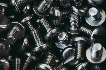 Photo for A closeup shot of a group of steel fasteners - Royalty Free Image