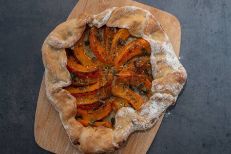 Photo for A tasty homemade pumpkin quiche tart - Royalty Free Image