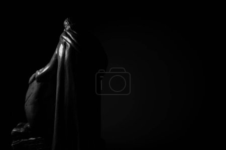 Photo for The sculpture of the Holy Family in the darkness. - Royalty Free Image