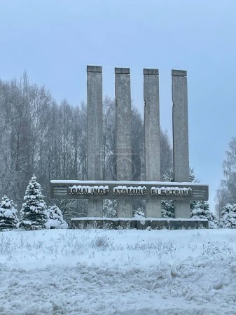 Photo for The Ignalinos nuclear plant in Lithuanian winter - Royalty Free Image