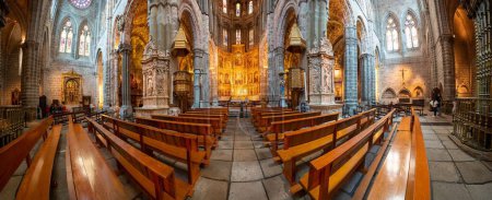 Photo for A panoramic view of the interior of the beautiful Catedral de Avila in Avila, Spain - Royalty Free Image