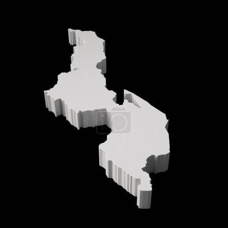 Téléchargez les photos : La carte 3D du Malawi Géographie Cartographie et topologie Mer Noir surface Illustration 3D - en image libre de droit