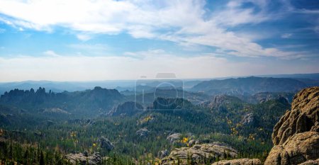 Téléchargez les photos : Vue aérienne des montagnes boisées du parc d'État de Custer dans le Dakota du Sud - en image libre de droit