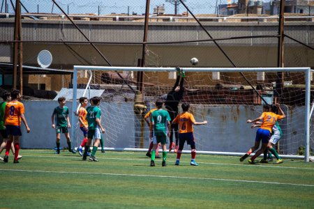 Photo for The HMEM youth academy football match in Beirut, Lebanon - Royalty Free Image