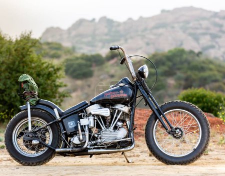 Photo for The Harley Davidson custom vintage chopper - Royalty Free Image