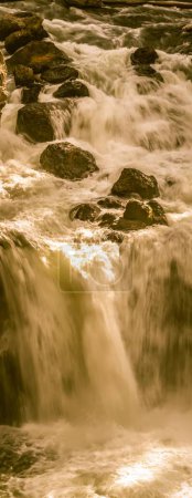 Photo for A vertical shot of a small waterfalls in Yellowstone, Wyoming - Royalty Free Image