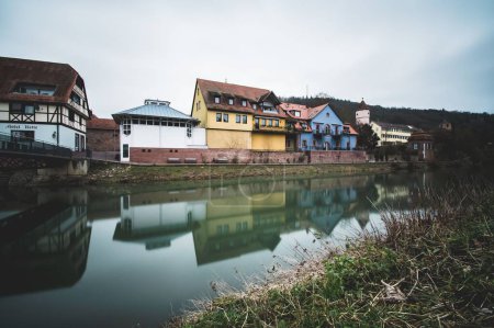 Photo for The view of town Wertheim on cloudy day in Germany - Royalty Free Image