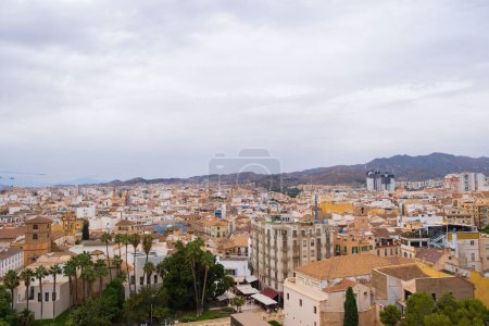 Photo for A beautiful view of Malaga cityscape against a cloudy sky - Royalty Free Image