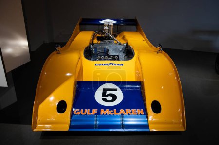 Foto de Clásico amarillo CAN-AM 1972 McLaren M2 coche de carreras - Imagen libre de derechos
