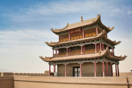 Téléchargez les photos : Un beau cliché de la forteresse historique Jiayuguan à l'extrémité ouest de la dynastie Ming - en image libre de droit