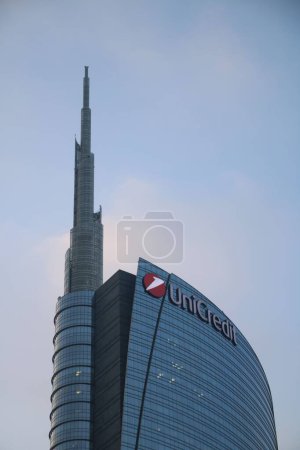 Photo for Zoom on Unicredit Tower in Milan - Royalty Free Image