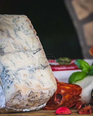 Photo for A vertical shot of fresh gorgonzola cheese - Royalty Free Image