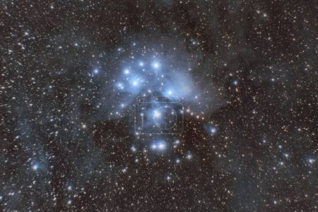 Foto de Una vista del cúmulo de estrellas de Pleiades - Imagen libre de derechos
