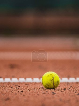 Foto de Un tiro vertical de una pelota de tenis - Imagen libre de derechos