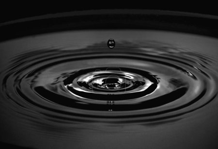 Photo for A closeup shot of water ripples on a dark surface - Royalty Free Image