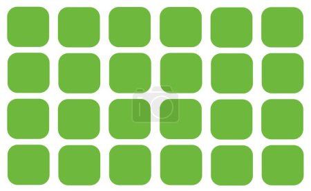 Téléchargez les photos : Illustration de carrés verts aux coins arrondis sur fond blanc - en image libre de droit