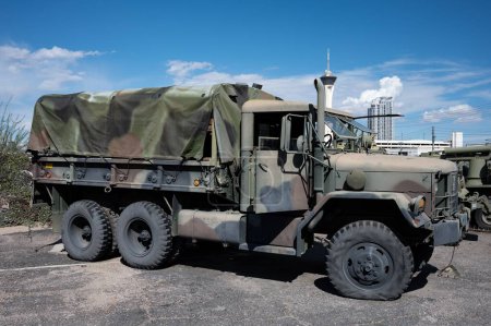 Photo for Detail of ld US Army truck Reo Motor Car Company M35 - Royalty Free Image