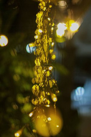 Photo for A vertical shot of bokeh lights on aa blurry background - Royalty Free Image