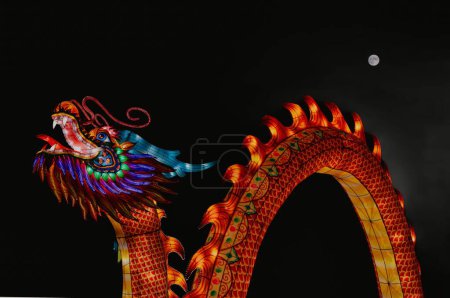 Photo for A closeup of illuminated Dragon in park - Royalty Free Image