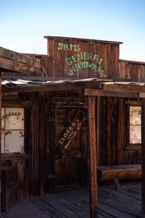 Photo for Closed old hardware general store in wild west ghost town - Royalty Free Image