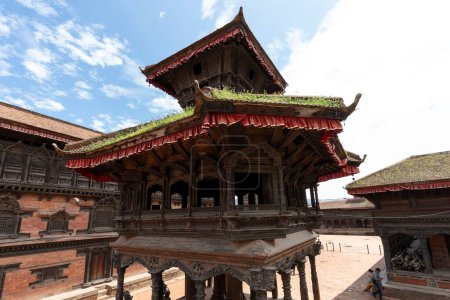 Téléchargez les photos : Une belle vue sur Hawa Mahal sur la place Bhaktapur Durbar au Népal - en image libre de droit