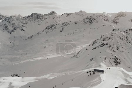 Photo for A mesmerizing view of snowy hill background - Royalty Free Image