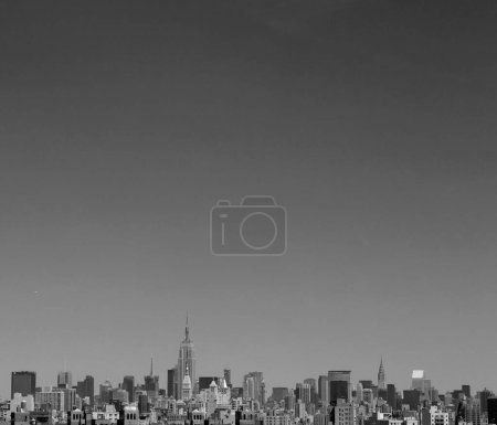 Photo for A beautiful grayscale skyline view of a New York City - Royalty Free Image