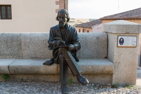 Photo for The monument to the Poet Jose Zorrilla in Lerma, Burgos, Spain - Royalty Free Image