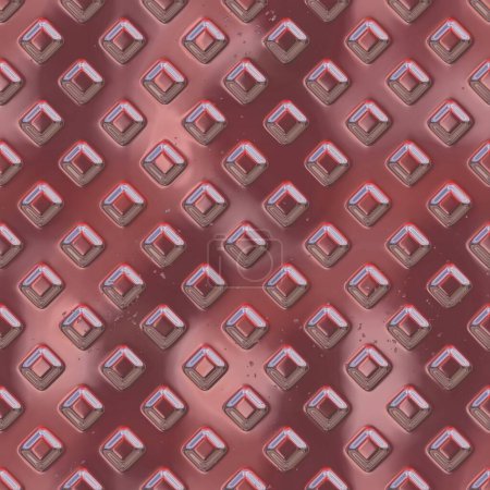 Foto de Un patrón sin costura de suelo de metal, placa de diamante de acero, fondo de textura de piso de hierro de la industria - Imagen libre de derechos