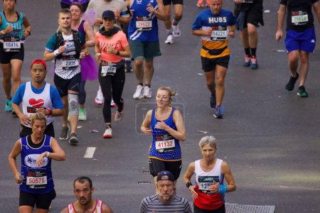 Photo for The runners at the 23rd mile of the London Marathon 2022 - Royalty Free Image
