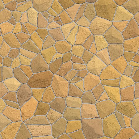 Foto de Un fondo de una textura de pared de piedra de mosaico en los tonos de marrón - Imagen libre de derechos