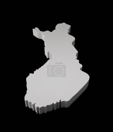 Photo for A Finland 3D map Geography Cartography and topology - Royalty Free Image