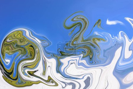 Foto de Un fondo abstracto azul y blanco para texturas y superposiciones - Imagen libre de derechos
