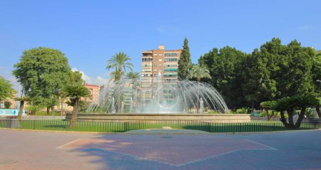 Photo for The Fountain in the Plaza Circular in Murcia, Spain - Royalty Free Image