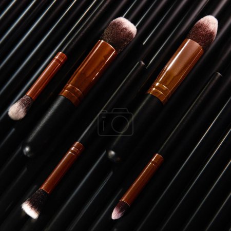Photo for A closeup shot of makeup brushes - Royalty Free Image
