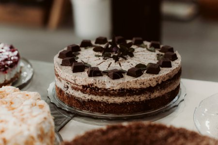 Téléchargez les photos : Un gros plan d'un gâteau au chocolat - en image libre de droit