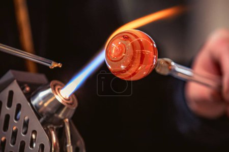 The process of glass blowing
