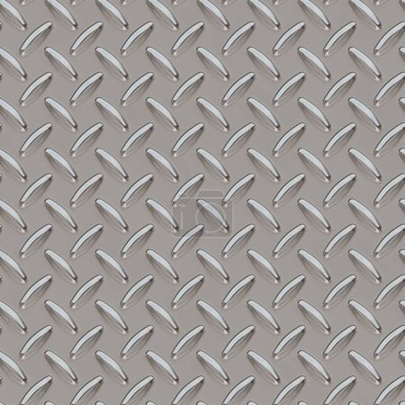 Téléchargez les photos : Un motif sans couture de plancher métallique, illustration d'un fond de texture de plancher de fer de l'industrie - en image libre de droit