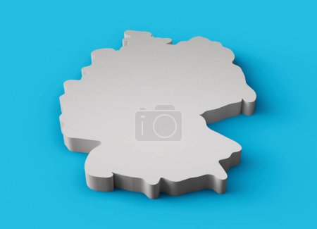 Photo for A Germany 3D map Geography Cartography and topology - Royalty Free Image