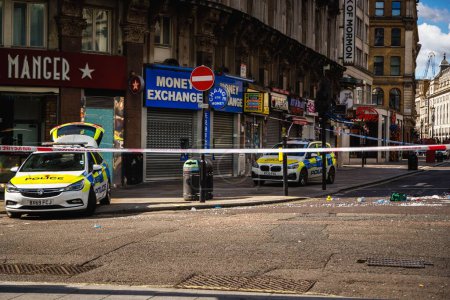 Téléchargez les photos : Une scène de crime près de Leicester Square. - en image libre de droit
