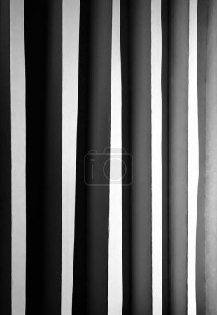 Photo for A grayscale of  an abstract wall with strips - Royalty Free Image
