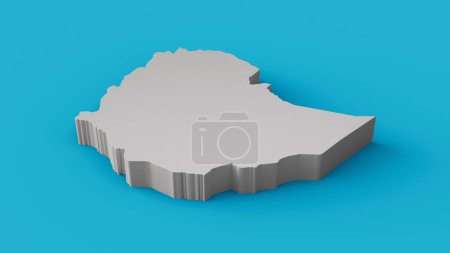 Photo for An Ethiopia 3D map Geography Cartography and topology - Royalty Free Image
