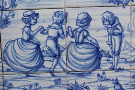 Foto de Diseño de baldosas cerámicas de azulejos en el estilo de vida Castilla-La Mancha enTalavera de la Reina, España - Imagen libre de derechos