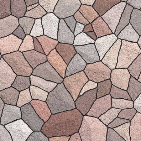 Photo for A background of a colorful mosaic stone wall texture - Royalty Free Image
