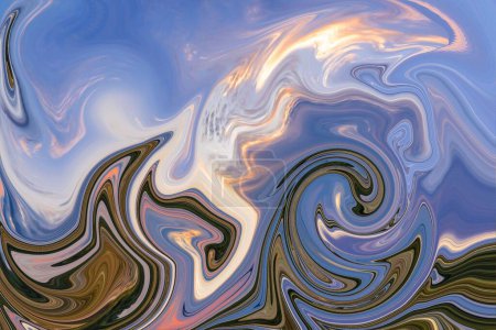 Foto de Un fondo abstracto azul y marrón para texturas y superposiciones - Imagen libre de derechos