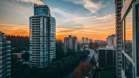 Photo for The scenic cityscape of Burnaby in Vancouver at sunset - Royalty Free Image