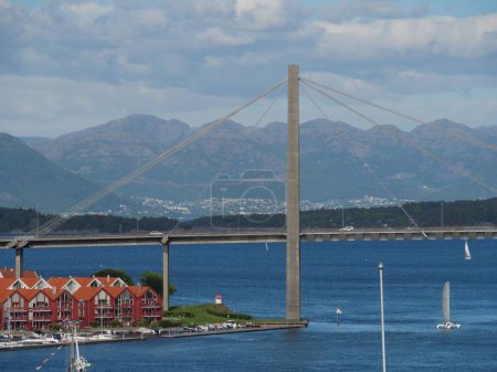 Photo for A beautiful shot of the Stavanger City Bridge in Stavanger, Norway - Royalty Free Image